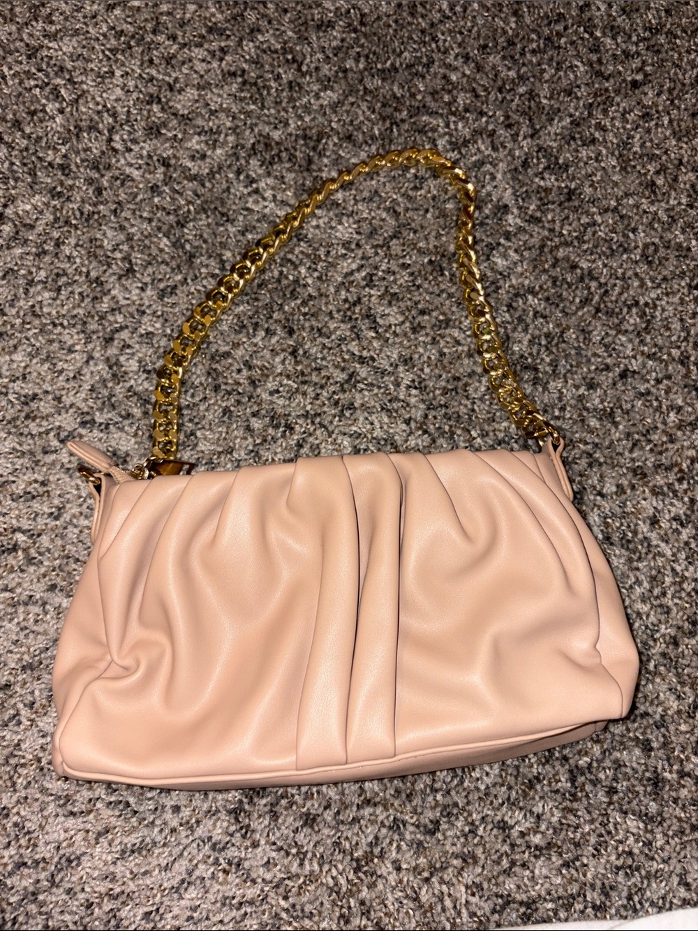 Madison West Blush Pink Shoulder Bag with Gold Chain